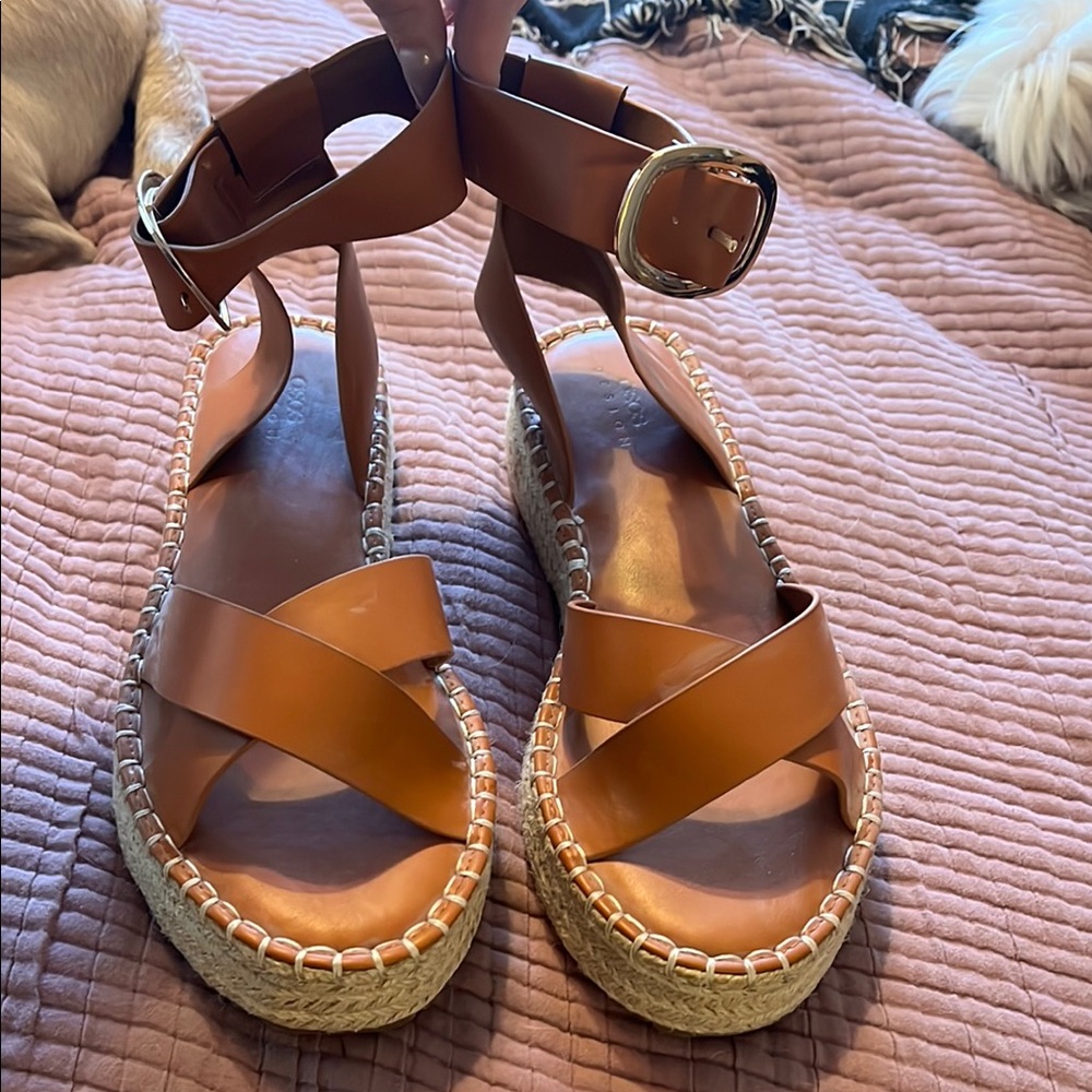 ASOS Brown Espadrilles with Woven Leather Straps